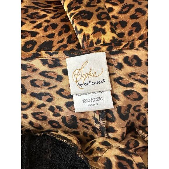 Plus Size Sophia by Delicates Leopard Print Slip Dress XL Vintage Lingerie 1x - Picture 5 of 6